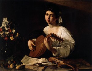 Caravage (1571-1610), Le joueur de luth, 1595, huile sur toile, 94 x 119 cm The Hermitage, St. Petersburg