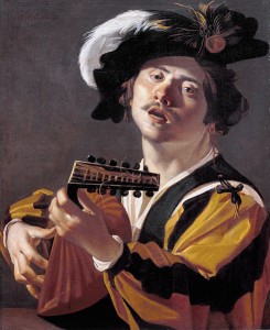 Dirck van Baburen (ca. 1595-1624), Le joueur de luth, 1622, huile sur toile, 71 x 58cm, Centraal Museum, Utrecht.