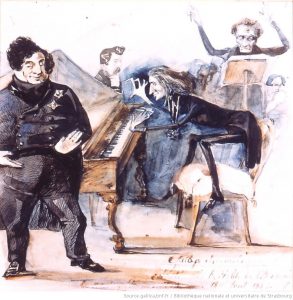 Liszt jouant 'Grand galop chromatique' source : Gallica-BnF